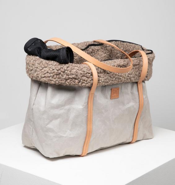 Annie Carrier Bag In Bouclé Wool And Net