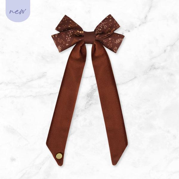 Bow Hair Clip Chiswick Chestnut