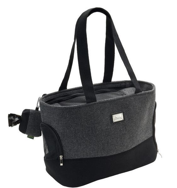 Dog Carrier Shoulder Bag with Ventilation and Washable Wool Blend Fabric