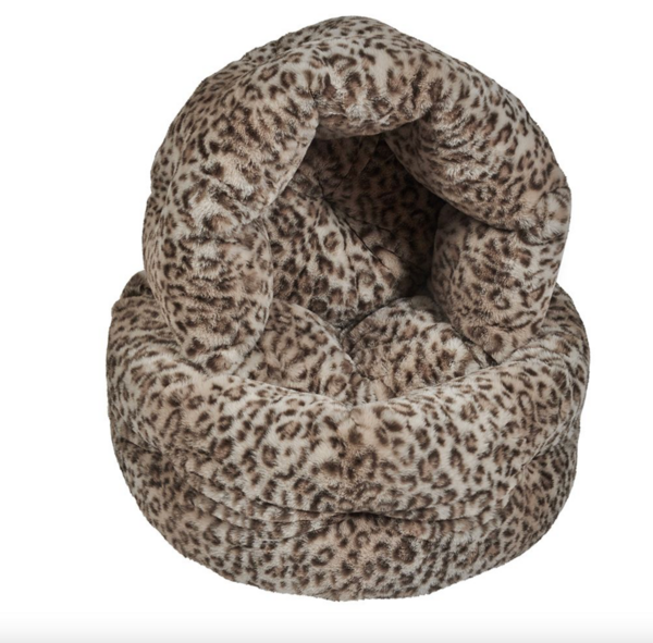 Leopard Plush Pet Bed