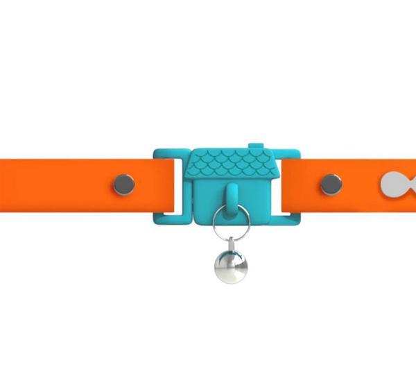 Tangerine Safety Breakaway Silicone Collar