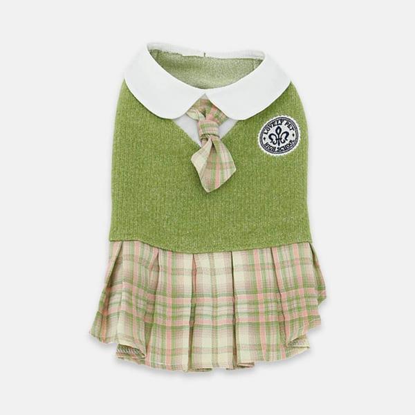 Pleated Skirt Knit Top Tie Outfit