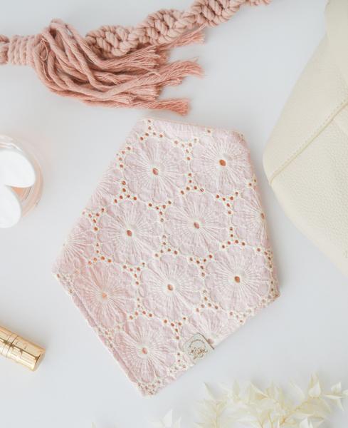 Reversible Pink Eyelet Bandana