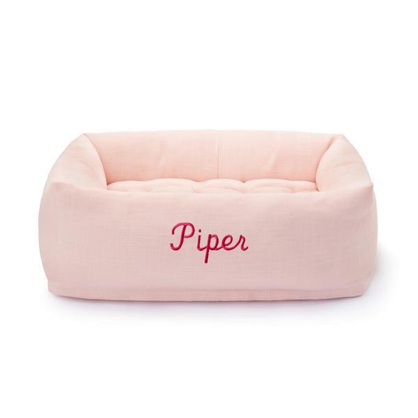 Blush Pink Bolster Bed