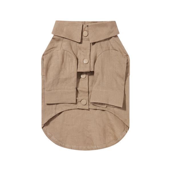 Linen Shirt With Golden Metal Buckle