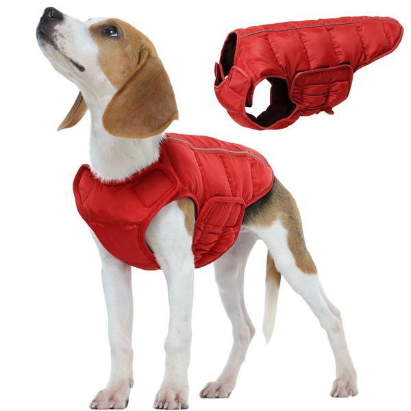 Puffer Jacket Warm Coat Windproof Reflective Padded Vest