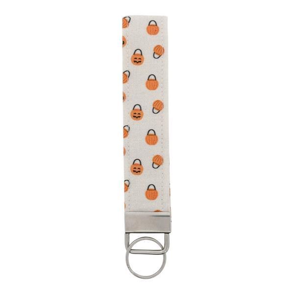 Mini Pumpkin Bucket Keyfob Wristlet