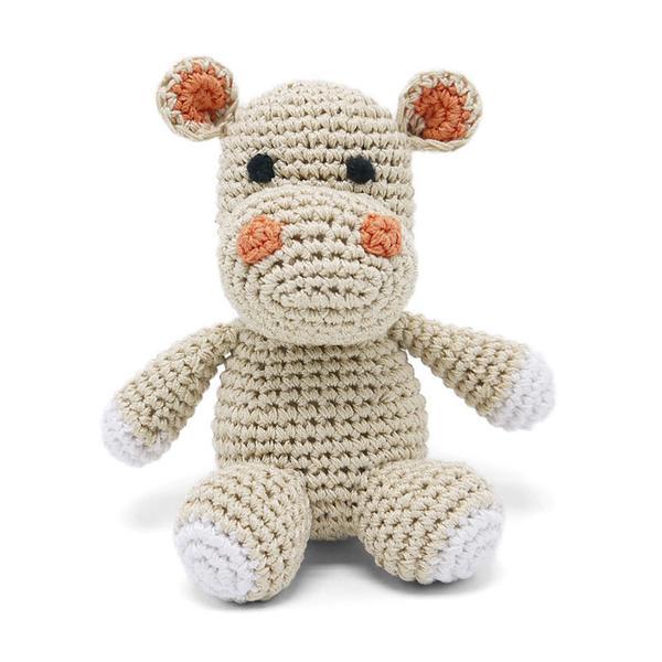 Hippo Designed Crochet Toy with Squeaker