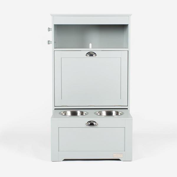 Wooden Feeding Station In Grey