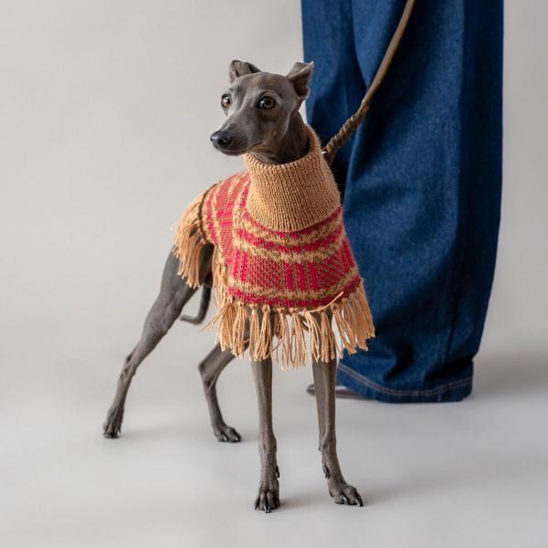 Plaid Alpaca Poncho