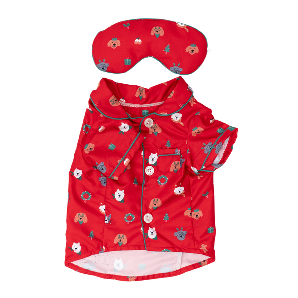 Happy Howlidays Pajamas with Eye Pillow