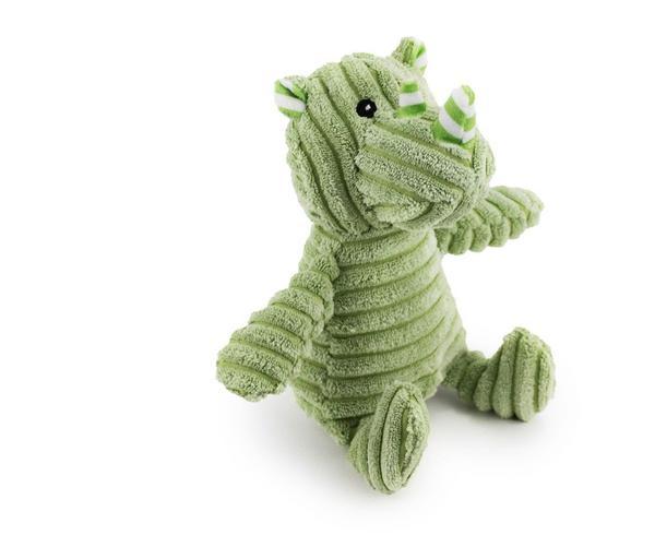 Corduroy Hippo and Rhino Squeaky Toy Set