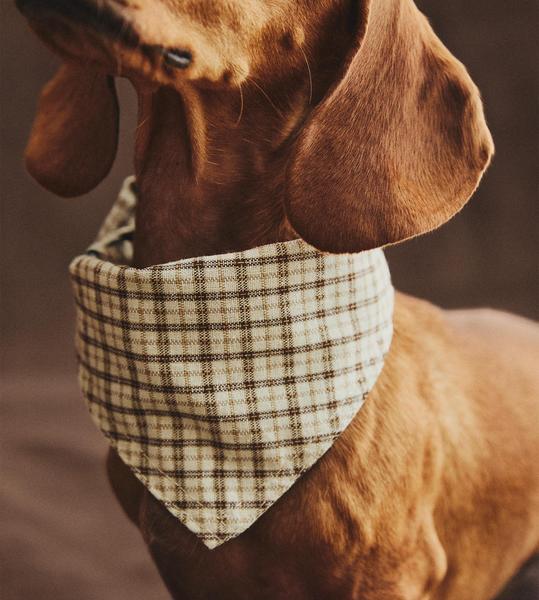 Check Cotton Linen Bandana
