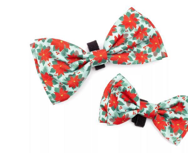 Green Poinsettias Bow Tie