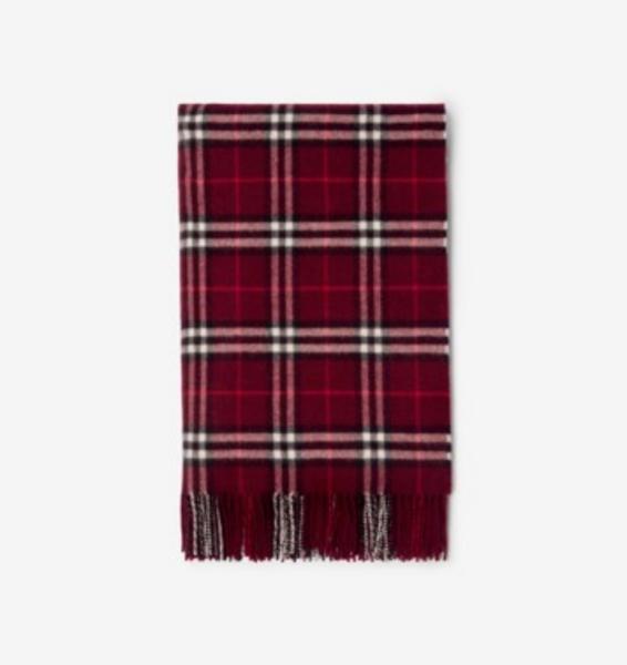 Cashmere Blanket In Oxblood Red