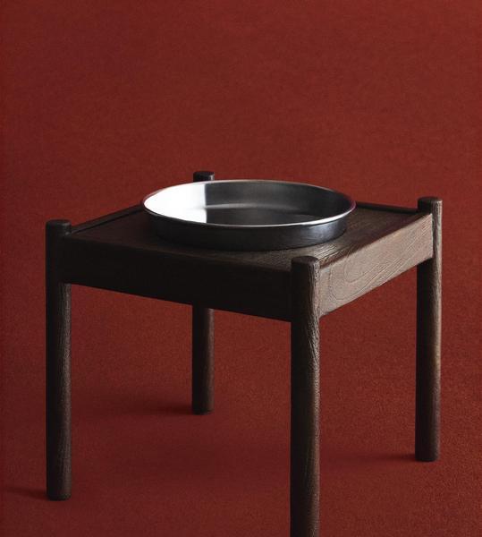 Tall Wooden Pet Food Bowl