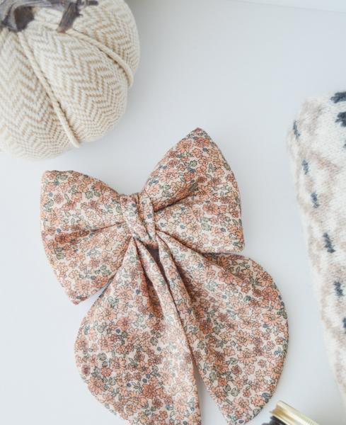 Vintage Sunflower Muslin Sailor Bow And Bow Tie