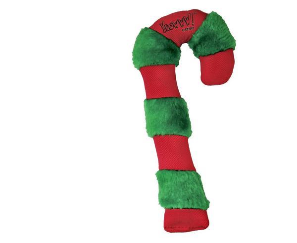 Oversized Candy Cane Cat Toy