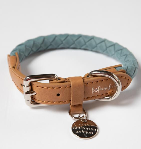 Collar In Microfiber Pink And Blue