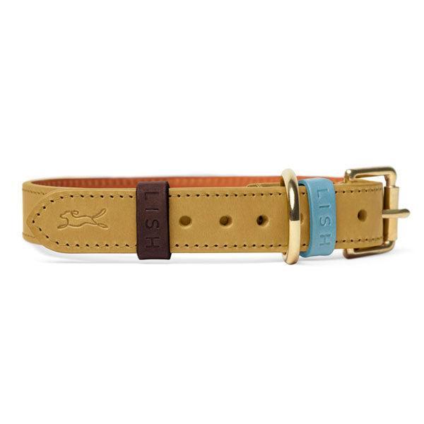 Mustard Yellow Luxury Leather Designer Collar