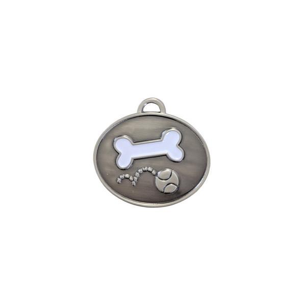 Play Tag Bone Antique Silver