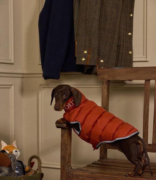 Orange And Brown Reversible Puffer Jacket