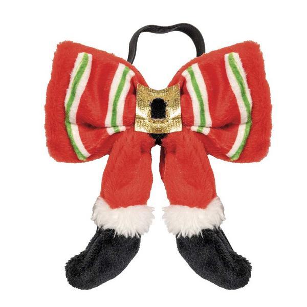 Christmas Bow Tie Santa Leg