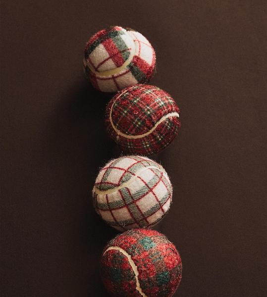 Set Of Christmas Pet Toy Balls