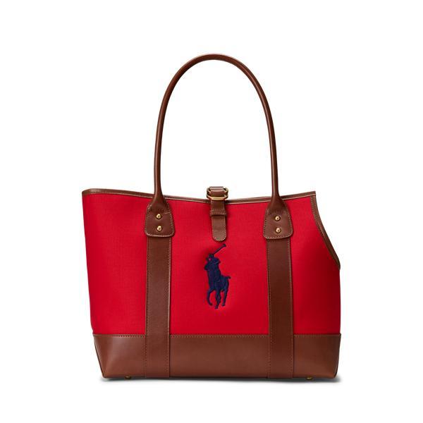 Leather Trimmed Canvas Pet Tote Bag
