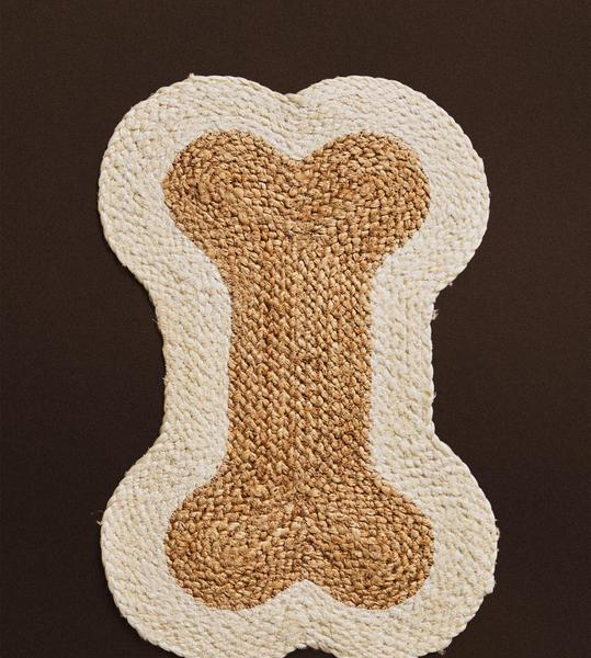 Jute Bone Shaped Pet Area Rug