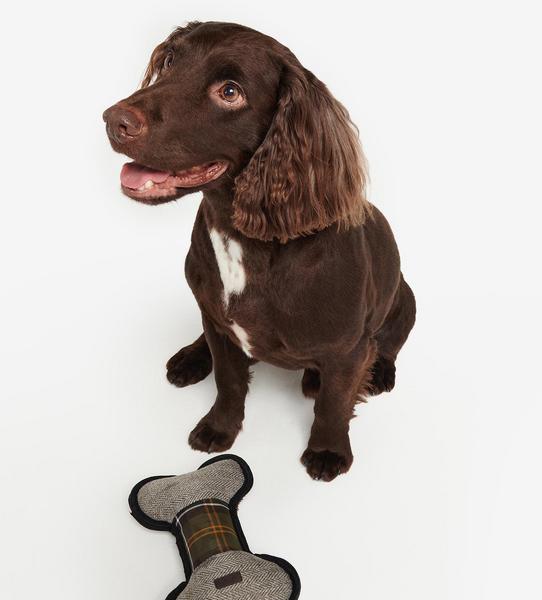 Bone Toy made from classic Barbour fabrics