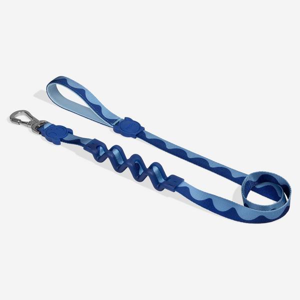 Shock Absorbing Two-Toned Blue Leash