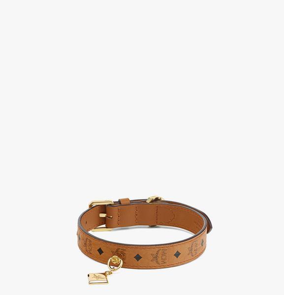 Monogram Print Leather Collar