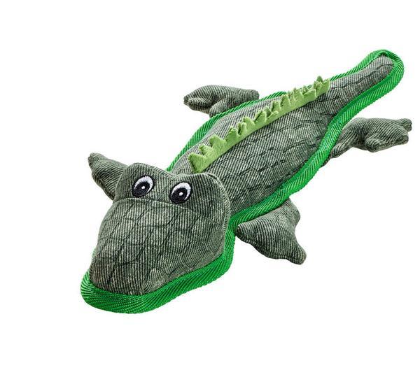 Gator Dog Toy with Reinforced Seams and Firm Surface