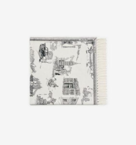 London Landmarks Cashmere Wool Blanket