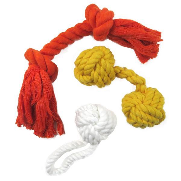 Organic Cotton Rope Tug Toys 3-Pack