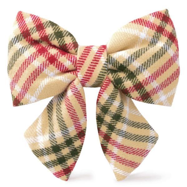 Eggnog Plaid Flannel Lady Bow