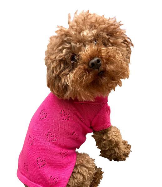 Jacquard Heart Polo Sweater