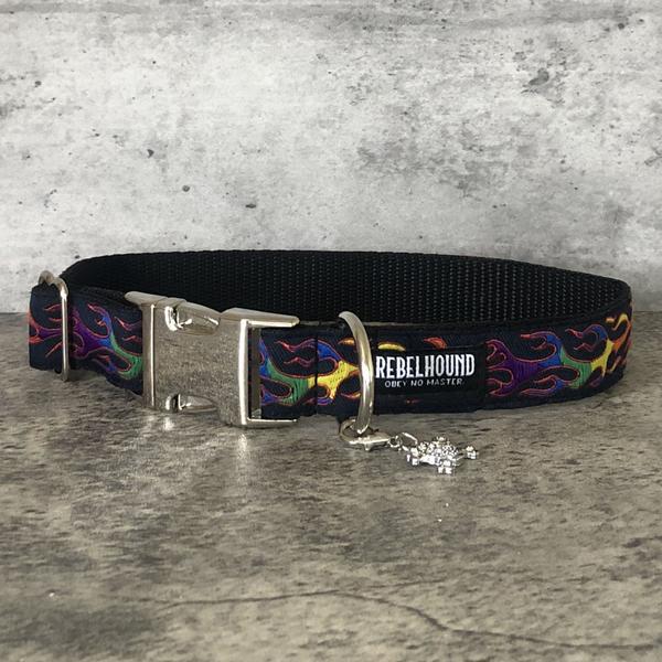 Rainbow Flames Collar