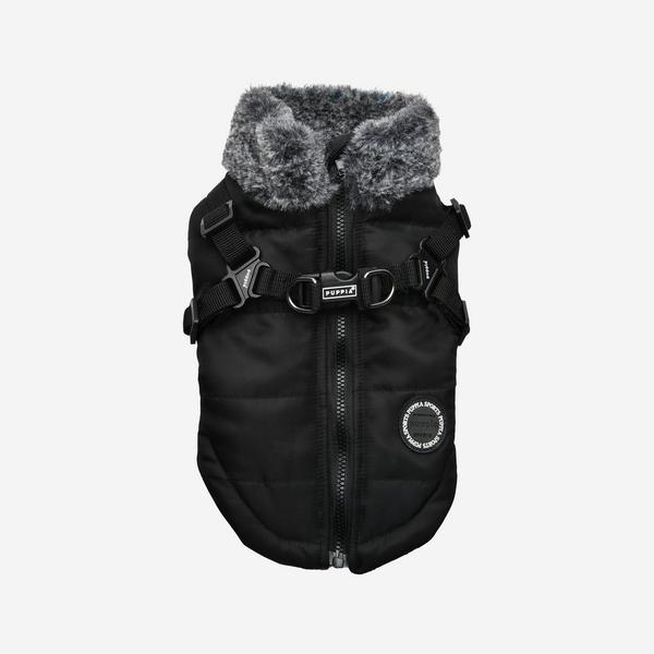 Quilted Shell Jacket With Fur Trim