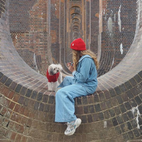 Matching British Wool Jumper And Beanie Set In Cherry Red