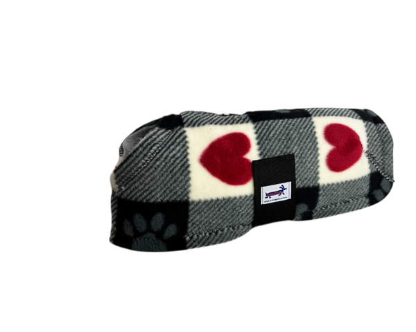 Hearts On Plaid Fleece Coat