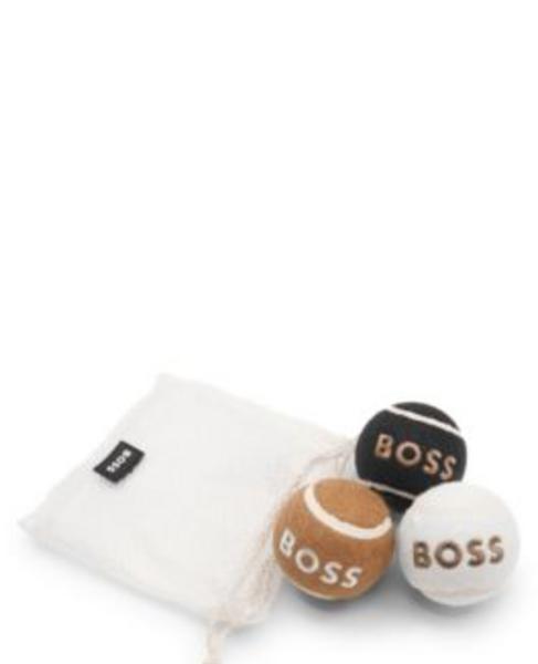 Set Of Three Durable Ball Toys With Travel Pouch