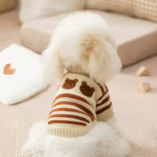Cute Bear Striped Extra Warm Sweater