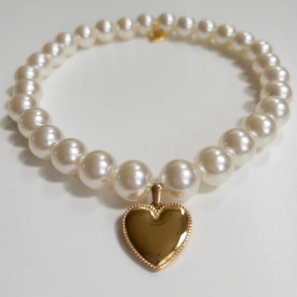 Pearly Lune Pet Necklace