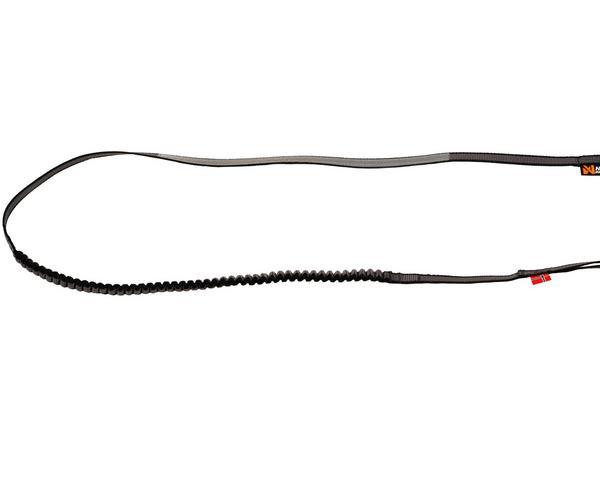 Elastic leash with bungee and carabiner for hiking and outdoor activities