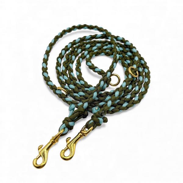 Rope Lead Olive Green And Glacier Blue