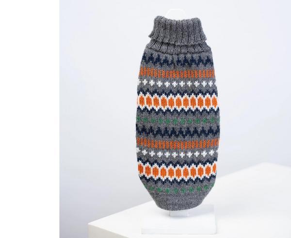 Grey Hexagon Alpaca Sweater