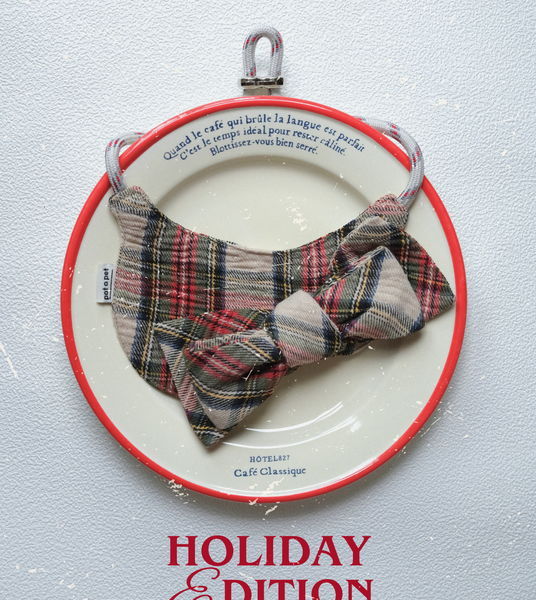 Tartan Aimer Pleated Bib With Bow