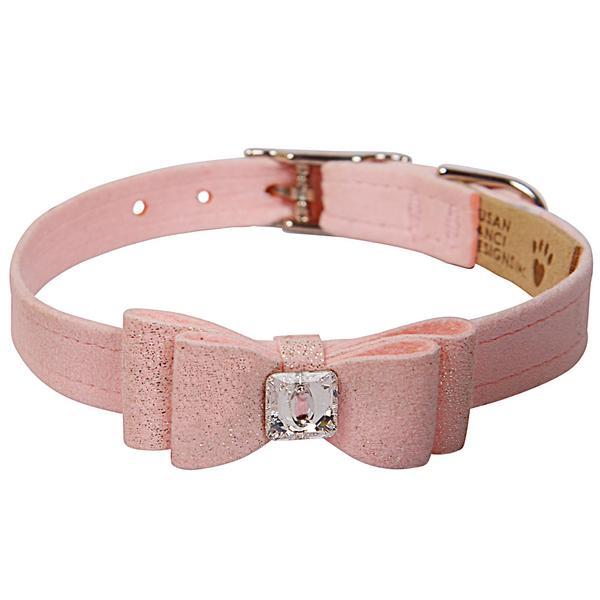 Pink Glitzerati Big Bow Collar